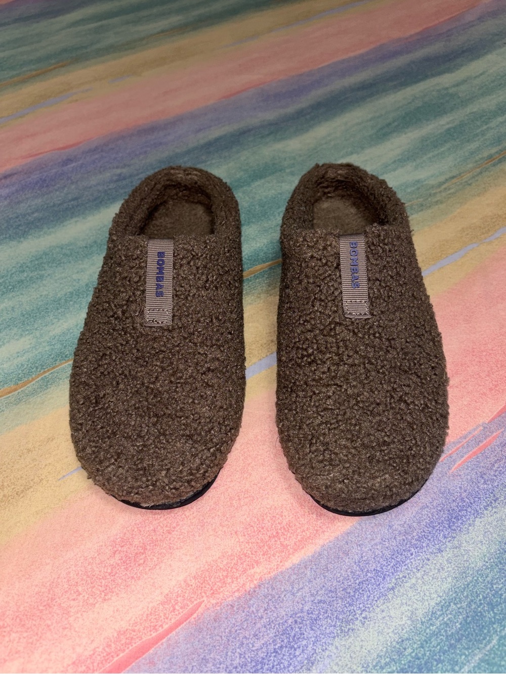 Bombas Women's Sunday Slipper Size 9 Lazy Comfy Fuzzy Brown Sherpa